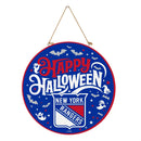 New York Rangers Halloween Round Door Decor with Hanging Rope, 18x18