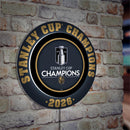 Vegas Golden Knights 2026 Stanley Cup Champions LED Round Metal Lite Sign