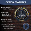 Vegas Golden Knights 2026 Stanley Cup Champions LED Round Metal Lite Sign
