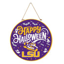 Louisiana State University Halloween Round Door Decor with Hanging Rope, 18x18