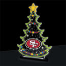San Francisco 49ers NFL Football Holiday Tree Desklite LED Decor