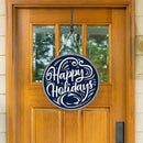 Penn State Holiday Round Door Decor with Hanging Rope, 18x18