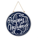 Penn State Holiday Round Door Decor with Hanging Rope, 18x18