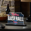 Philadelphia Phillies Baseball Rectangle Desklite LED Decor