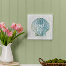 Coastal Wooden Wall Art Life Shell 12x12"