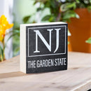 State Sign Wood Block New Jersey 6"x6"