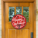 Texas Tech University Holiday Round Door Decor with Hanging Rope, 18x18