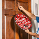 Texas Tech University Holiday Round Door Decor with Hanging Rope, 18x18