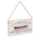 Lake Living Hanging Sign Wake at the Lake 11x6"