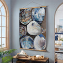 Seaside Retreat Indoor Wall Decor Canvas Tapestry, Shells 52"X 36" Canvas Tapestry