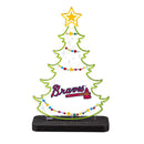 Atlanta Braves Baseball Holiday Tree Desklite LED Decor