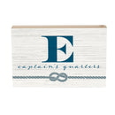 Coastal Wooden Plock Monogram Captain 12x8" E E
