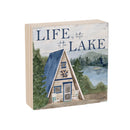 Lake Living Wooden Plock Life is Better 6x6"