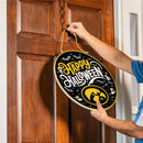 University of Iowa Halloween Round Door Decor with Hanging Rope, 18x18
