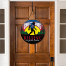 Chicago Cubs Bigfoot Round Door Decor with Hanging Rope, 18x18