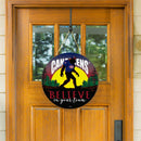 Montreal Canadiens Bigfoot Round Door Decor with Hanging Rope, 18x18