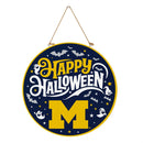 University Of Michigan Halloween Round Door Decor with Hanging Rope, 18x18