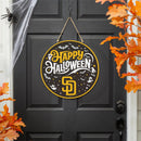 San Diego Padres Halloween Round Door Decor with Hanging Rope, 18x18