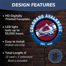 Colorado Avalanche, Metal Lite, Round