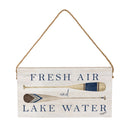 Lake Living Hanging Sign Fresh Air 11x6"