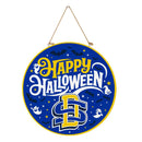 South Dakota State University Halloween Round Door Decor with Hanging Rope, 18x18