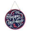 University of Mississippi Holiday Round Door Decor with Hanging Rope, 18x18