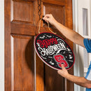 North Carolina State University Halloween Round Door Decor with Hanging Rope, 18x18