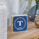 Coastal Wooden Plock Monogram Nautical 6" T T