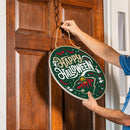 Minnesota Wild Halloween Round Door Decor with Hanging Rope, 18x18