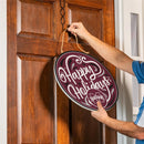 Mississippi State University Holiday Round Door Decor with Hanging Rope, 18x18