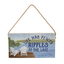 Lake View Hanging Sign Ripples at the Lake 11x6"