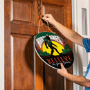 University of Miami Bigfoot Round Door Decor with Hanging Rope, 18x18
