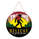 University of Southern California Bigfoot Round Door Decor with Hanging Rope, 18x18
