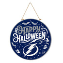 Tampa Bay Lightning Halloween Round Door Decor with Hanging Rope, 18x18