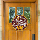 Washington Commanders Holiday Round Door Décor with Hanging Rope, 18x18