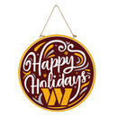 Washington Commanders Holiday Round Door Decor with Hanging Rope, 18x18