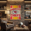 Kansas City Chiefs, Canvas Wall Tapestry, Large, 54x36