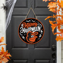 Baltimore Orioles Halloween Round Door Décor with Hanging Rope, 18x18