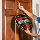 Baltimore Orioles Halloween Round Door Decor with Hanging Rope, 18x18
