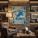Detroit Lions, Canvas Wall Tapestry, Large, 54x36