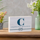 Coastal Wooden Plock Monogram Captain 12x8" C C
