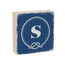 Coastal Wooden Plock Monogram Nautical 6" S S