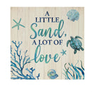 Blue Coastal Indoor Wall Decor, A Little Sand, 12" L x 12" H