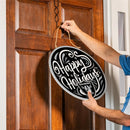 Las Vegas Raiders Holiday Round Door Decor with Hanging Rope, 18x18
