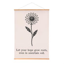 Heart of the Home Indoor Wall Décor Canvas Tapestry, Let Your Hope Grow Roots 52"X 36" Canvas Tapest