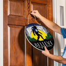 Toronto Maple Leafs Bigfoot Round Door Decor with Hanging Rope, 18x18