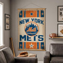 New York Mets, Canvas Wall Tapestry, Large, 54x36