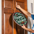 Minnesota Wild Holiday Round Door Decor with Hanging Rope, 18x18