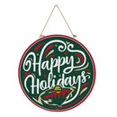 Minnesota Wild Holiday Round Door Décor with Hanging Rope, 18x18