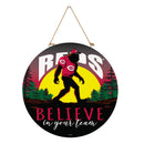 Cincinnati Reds Bigfoot Round Door Decor with Hanging Rope, 18x18
